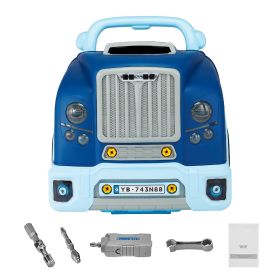 Engine Toy, 60 Pieces, Kids Mechanic Car Repair Set with Removable Parts, Lights and Sounds, Steering Wheel and Horn